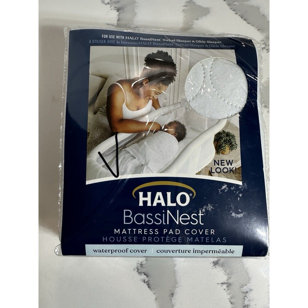 HALO BASSINEST MATTRESS PAD COVER WATERPROOF MACHINE WASHABLE COVER